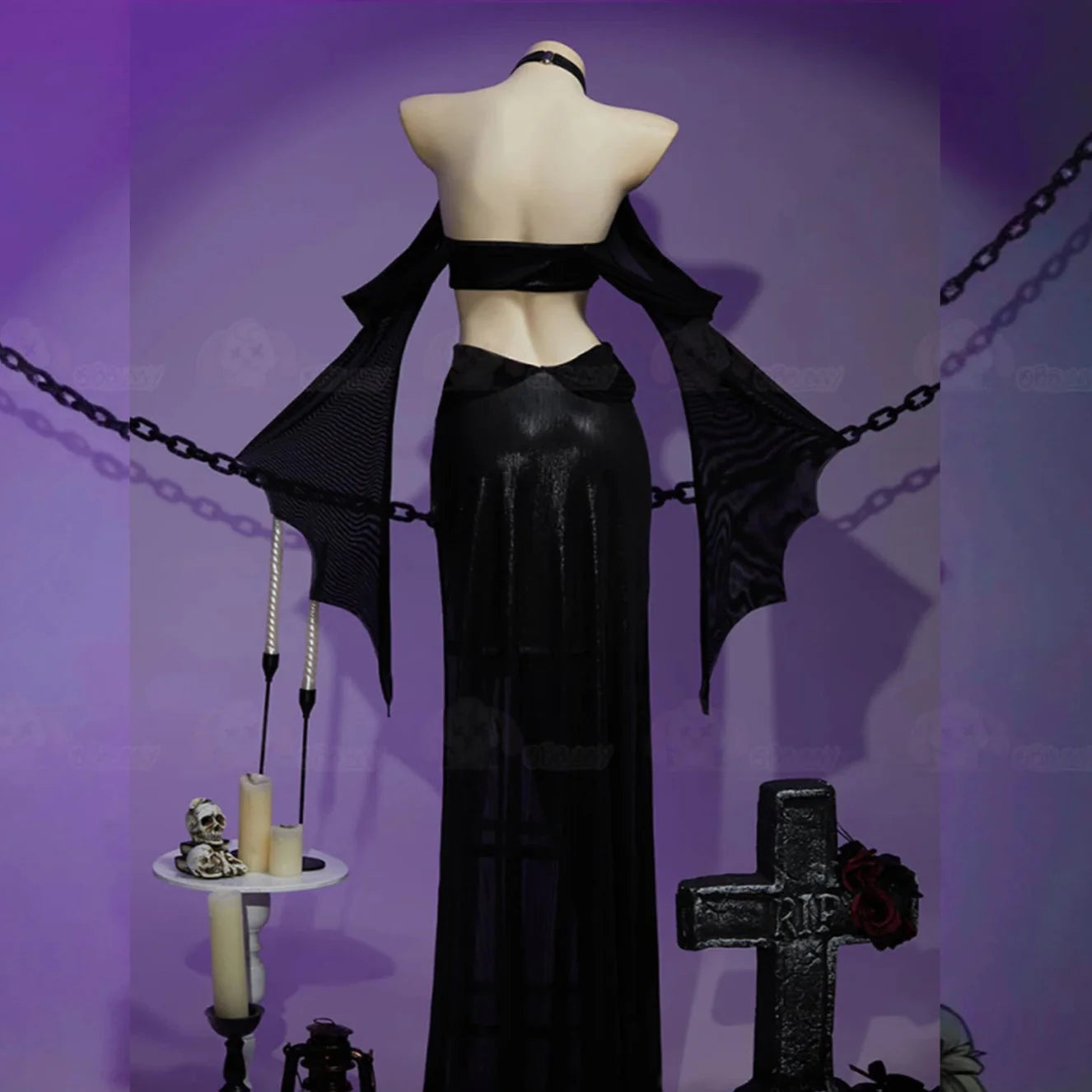Image of Anime Dark Gothic Sexy Cosplay Costume Dark Gothic Spider Bride Dress Sexy Lingeries Private Photo Shoot Female
